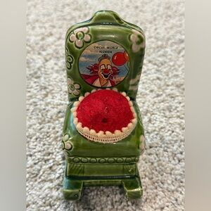 Vintage Clown pin cushion rocking chair from Circus World in Florida.
